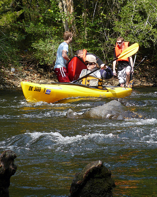 Float the lower section of the Mountain Fork River and marvel at the beautiful scenery while enjoying canoeing or kayaking during your cabin adventure at Peckerwood Knob.